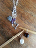 Adenium Gemtsone Stitch Marker Necklace - Labradorite, Amethyst, Garnet, & Pearl