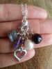 Adenium Gemtsone Stitch Marker Necklace - Labradorite, Amethyst, Garnet, & Pearl