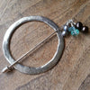 Apatite Round Shawl Pin