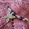 Amethyst & Pewter Butterfly Shawl Pin