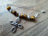 Tiger Eye & Pewter Celtic Cross Shawl Pin