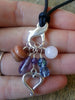 Dawn Gemstone Stitch Marker Necklace - Amethyst, Crystal, Rose Quartz, & Sunstone