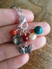 Southwest Gemstone Stitch Marker Necklace - Turquoise, Pearl, Abalone, & Carnelian