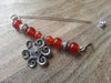Carnelian & Pewter Sun Shawl Pin