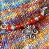 Carnelian & Pewter Sun Shawl Pin