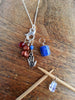 Vivid Gemstone Stitch Marker Necklace - Moonstone, Lapis Lazuli, Pearl, & Crystal