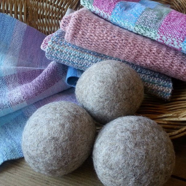 Felted Homegrown Wool Dryer Balls (Set of 3)