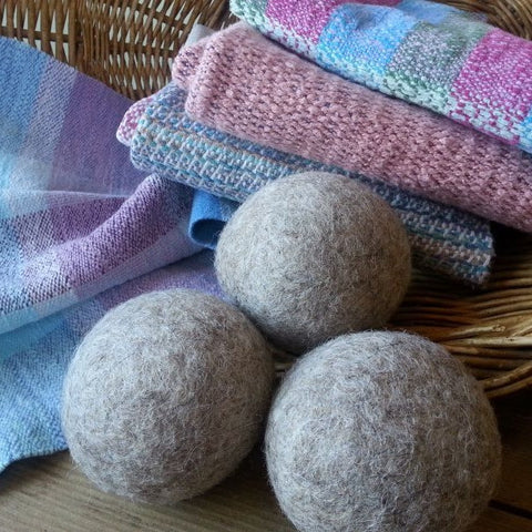 Felted Homegrown Wool Dryer Balls (Set of 3)