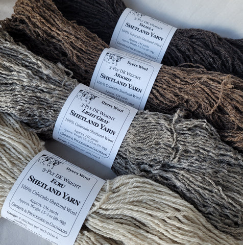 Homegrown Shetland DK 3-ply Yarn, Colorado-Grown