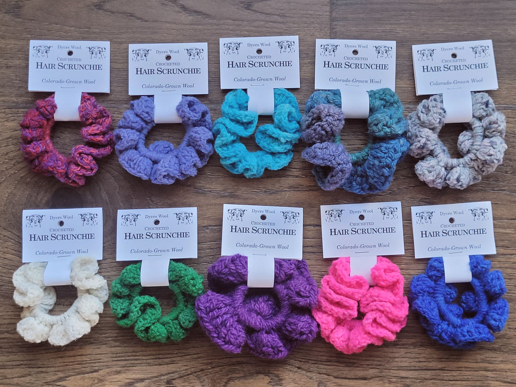 Wool Hair Scrunchies (3 for $20)