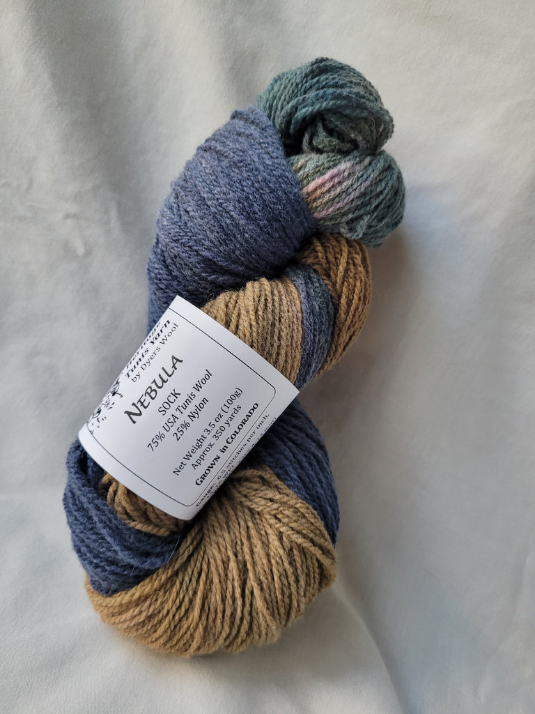 Nebula Sock Yarn, Colorado-Grown Wool, 3.5 oz
