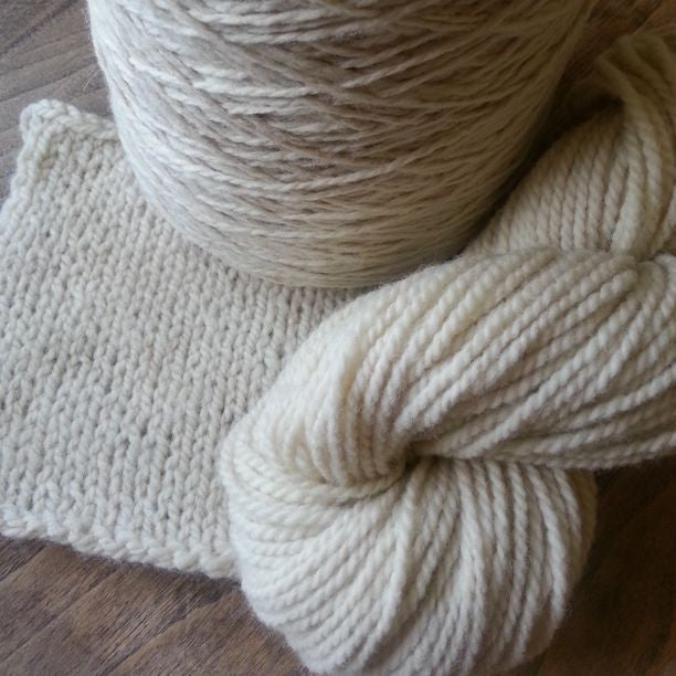 Ivory Colorado-Grown Bulky Wool Yarn, 3.5 oz skein