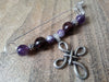 Amethyst & Pewter Celtic Cross Shawl Pin