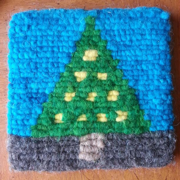 Christmas Tree Wool Trivet